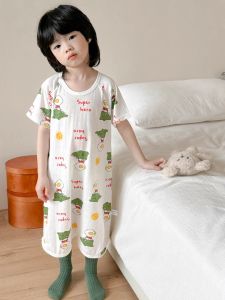 Cool Bamboo Fiber One-Button Baby Sleep Bag Lightweight Summer Sleepwear for Boys And Girls Comfortable Home Clothes for Babies