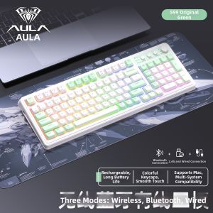 AULA | Bluetooth Tri-Mode Mechanical Keyboard RGB 99 Keys Set