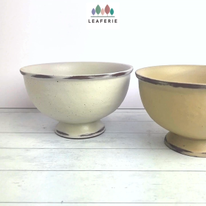 The Leaferie Grainne Shallow wide plant pots flowerpot . flowerpots . flower pot . planter . planters . Ceramic