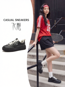 Erke | Black Summer New Thick Sole Casual Shoes