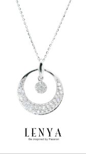 LENYA จี้ CZ DiamondLike เสริมลุคใส่สบายทุกวัน ขนาด 1.5 มิล ตัวเรือนเงินแท้925 ชุบทองคำขาว