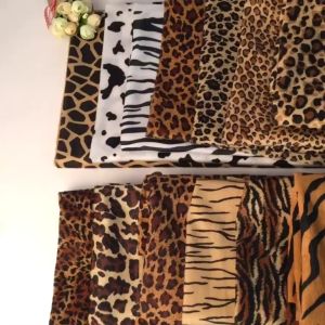 Leopard Print Plush Printed Sewing Fabric For Diy Pets Clothes And Toys Material Accessories TJ1226