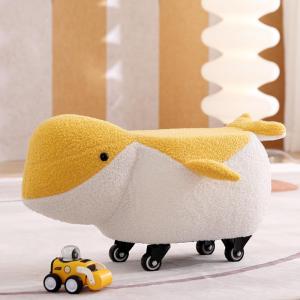 JINGZHIYU | Children Friendly Cartoon Animal Design with Wheels Stool