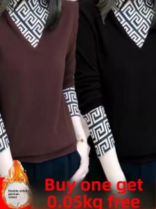 QIAOXIZI | Long Sleeve Turtleneck Top for Middle-aged Women