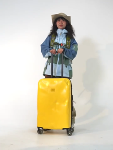 JUPITER FLY Concave-Convex Luggage Damaged Trolley Case for Women Internet Celebrity Suitcase