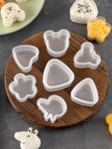 Cartoon Triangle Rice Ball Mold 7-Piece DIY Childrens Rice Mold Baby Eating Handy Gadget Sushi Tool Set