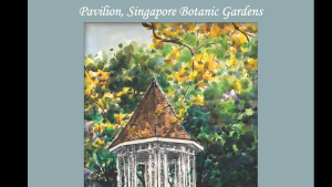 Uniquely Singapore Ceramic Coaster - Pavilion Singapore Botanic Gardens by local artist Joanna Wong