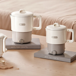 [China Plug Without Adapter] Bear | Portable Home Foldable Stainless Steel Electric Kettle