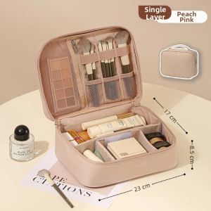MIRUIDUO | Portable Large Capacity Double Layer Partitioned Cosmetic Bag
