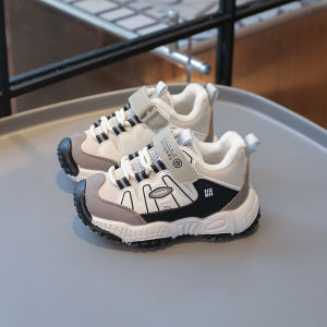 Boys Outdoor Spring Autumn Breathable Sports Shoes Anti-Slip Dad Style Mesh Upper Lightweight Running Shoes for Children