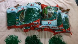 [Thun xanh] Bịch 500gr Dây thun cao su màu xanh dẻo dùng để cột tiền nem thức ăn làm thủ công