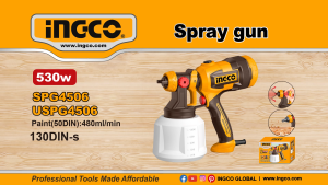 INGCO ELECTRIC SPRAY GUN 530W 1000ML CONTAINER SPG4506