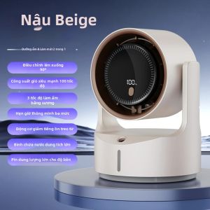 Quạt Làm Mát Để Bàn 2 Trong 1 Di Động Có Chức Năng Tạo Độ Ẩm Quạt Tuần Hoàn Sạc Lại Được Để Làm Mát Và Làm Tươi Mát Không Khí Tại Nhà