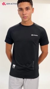 GEN ACTIVE Kaos Dry Fit Pria Baju Olahraga Running Cowok Pakaian Gym Fitness Ice Silk