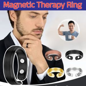 Magnetic Ring Magnetic Health Care Ring Adjustable Copper Ring Rose Gold Plated Opening Ring