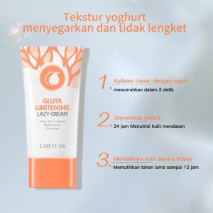 Gmeelan Gluta Whitening Lazy Cream 30GR Krim Siang Niacinamide Whitening [gmelan skincare]