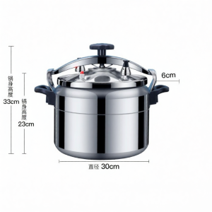 High Pressure Thick Material Large Capacity Commercial and Home Use Gas and Induction Cooker Compatible Pressure Cooker
