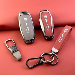 【B317 READY STOCK】BYD Sealion 7 Seal Atto 3 M6 Dolphin Car Key Cover Zinc Alloy Car Remote Protective Box Car Key Cases
