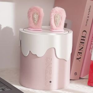 Thùng rác để bàn dễ thương nhỏ cho phòng ngủ đầu giường văn phòng có nắp đồ gia dụng