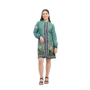 Tunik Batik Wanita Modern: Baju Atasan Kerja Lengan Panjang Motif Kekinian