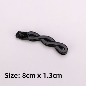 Korean Style Acrylic Hair Accessories Black Banana Clip Vertical Clip Female Tailor-made Hairpins Fresh out New Fashion