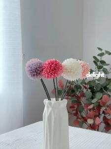 [พร้อมส่ง] ดอกมัมปิงปองปลอม Chrysanthemum สีออกตุ่นๆ สวยละมุนมาก พร็อพถ่ายรูป ตกแต่งบ้าน คาเฟ่ ตกแต่งใส่แจกัน