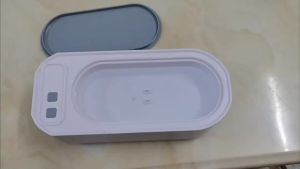 Máy Làm Sạch Siêu Âm Di Động Đa Chức Năng Dùng Trong Gia Đình - Máy ABS Màu Xanh Trắng Để Làm Sạch Kính Đồ Trang Sức Răng Giả Niềng Răng - Làm Sạch Bằng Rung Động Tần Số Cao Siêu Âm