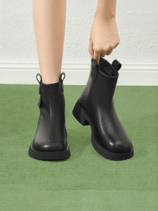 Josiny | Retro British Style Thick Sole Ankle Boots