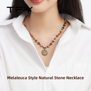 TFY | Natural Stone Vintage Ethnic Chinese Style Necklace For Women