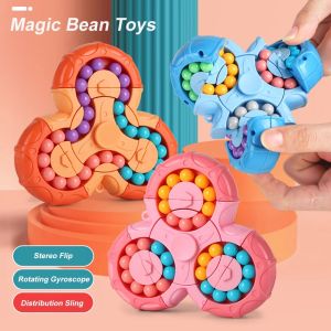 Rotating Magical Bean Cube Fingertip Toy Children Puzzle Creative Interactive Game Fidget Spinners Stress Relief Toys