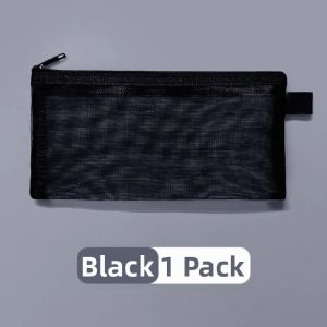 Korean Simple  Transparent Mesh Large Capacity Pencil Case