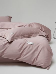 Classy Hotel Style 100 Long-Staple Cotton Four-Piece Set All Cotton Pure Cotton Satin Bedding Bare Sleeping Bed Sheet Fitted Sheet