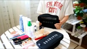 Travel Mesh Makeup Bags See Through Zipper Pouch Travel Cosmetic and Toiletry Organizer Bag