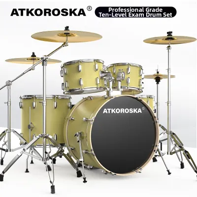 ATKOROSKA | Home Use Self-Learning Jazz Drum Set for Beginners and Professionals