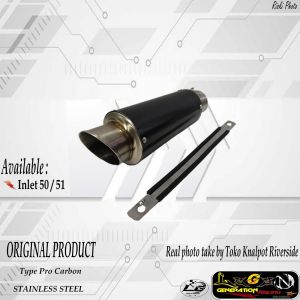Silincer  Silinser Racing Pro Liner Carbon Suara Bass Gahar Inlet 50mm-51mm