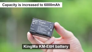 [KingMa] KM-E6H High Capacity 6000mAh Replacement Battery for BlackMagic Camera BlackMagic 4K Monitor Z Cam E2C and more
