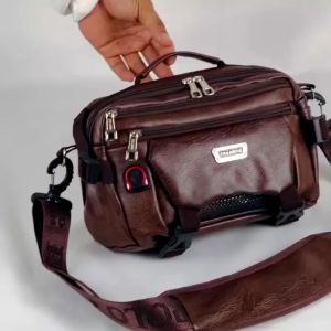 Tas Selempang Pria Kulit PU Polo Amstar Multifungsi Waist Bag Pria Wanita
