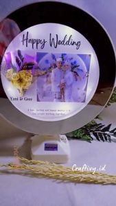 MAGIC MIRROR FRAME Cermin Ajaib Bebas Custom Foto bingkai KADO ULANG TAHUN WISUDA ANNIVERSARY PERNIKAHAN VALENTINE UNIK AESTHETIC HAMPERS Kaca dried flower edelweiss Makeup LAMPU LED taff home