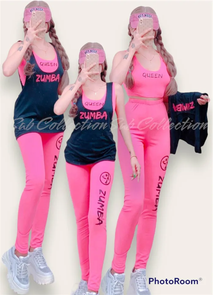 3in1 QUEEN ZUMBA OUTFIT TERNO LEGGINGS WITH COVER UP