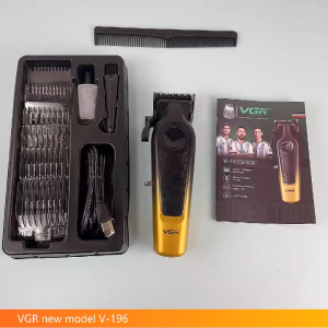VGR V-996&V-196 Mens Professional Hair Clipper with DLC Blades 7000 RPM LED Display Barber Shop Cordless Professional Hair Trimmer