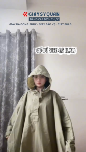 Áo mưa cánh dơi chất liệu dù bền loại trơn 2 size