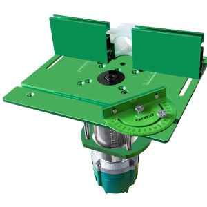 Manual Router Lift 4‑Claw Grip Aluminum Plate Precision Height Adjust Inverted Mount for 65mm Trimming Machine Router Table