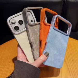 Luxury For Magsafe Magnetic Denim Retro Case for iPhone 17 Air 16 15 14 Plus 13 12 Pro Max 11 Shockproof Bumper Plating Cover