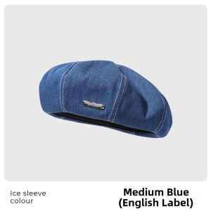ZHANDONG | Slim Face Breathing Denim Beret