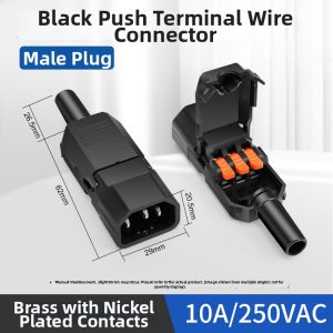 kuicc | Weld-free Terminal Press Power Plug 10A 250V Three-pin