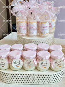 Pink Birthday Cake Decoration Princess Theme Girls Party Favor Push Pop Stickers Dessert Table Decorations Birthday Celebration