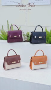 Swiss Polo Womens PVC Leather Top Handle Sling Bag / Crossbody Bag / Shoulder Bag - HQF 6101