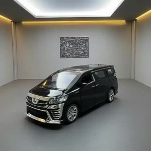 1:32 Vellfire HIACE MPV Car Model Toy Diecast Alloy Rubber Tires Vehicles Sound Light Pull Back Models Gifts for Children