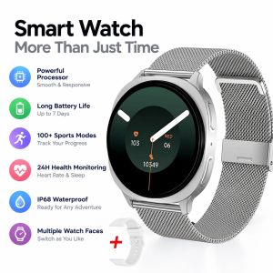 W9 Mini 2 Smart Watch for Men Women Waterproof AMOLED Fitness Tracker Sports Coach Sleep Monitoring Precision Sensors NFC 2026