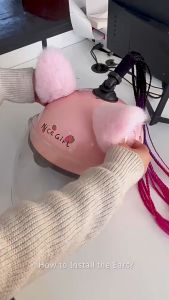 1 Pair Cute Helmet Plush Cat Ears Decoration Electric Bicycle Female Knight Helmet Modification Creative Beast Ear Accessories